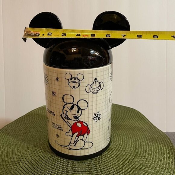 Disney Christmas Mickey Mouse Sketchbook Canister Cookie Jar NWT - Picture 8 of 11